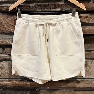ESQUALO Ivory Stretch Cotton Modal Blend Shorts